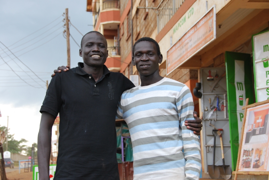 Brothers James and Peter Mabior lost each other during the war, reunited in Nairobi and went back to South Sudan together to vote for independence. Photo: Danielle Batist